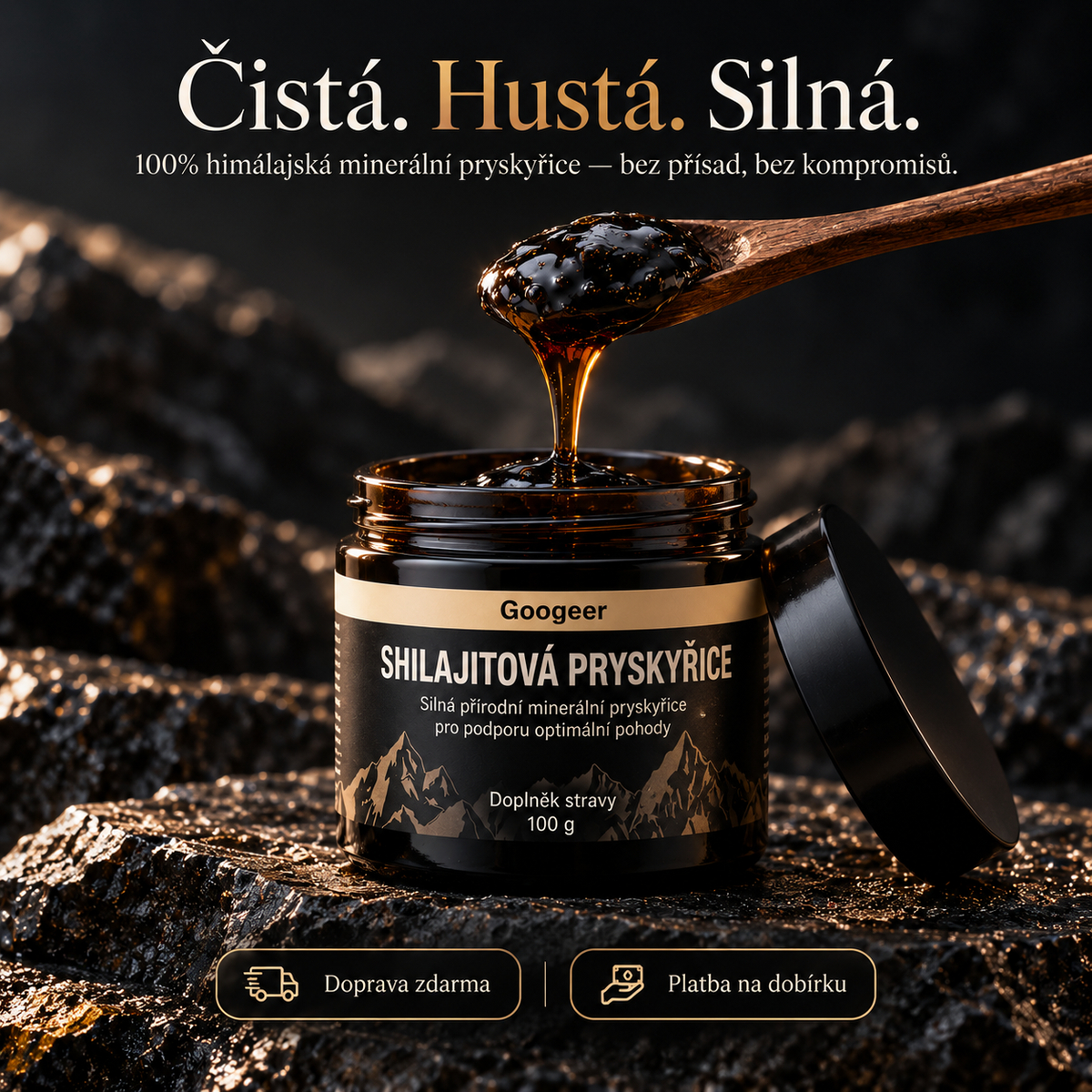 Čistá himálajská shilajitová pryskyřice 100 g