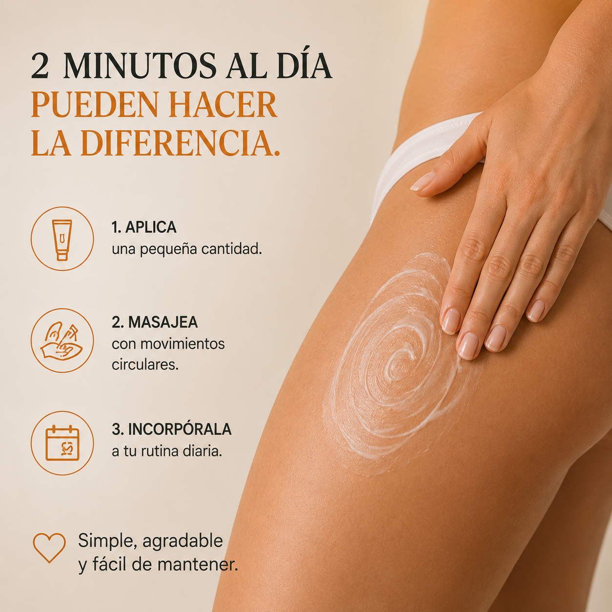 Crema Corporal con Colágeno · Masaje Antiestrías