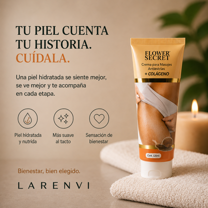 Crema Corporal con Colágeno · Masaje Antiestrías