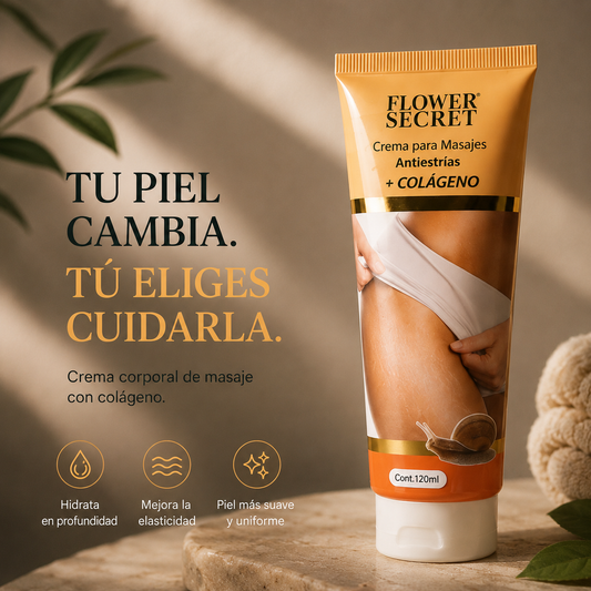 Crema Corporal con Colágeno · Masaje Antiestrías